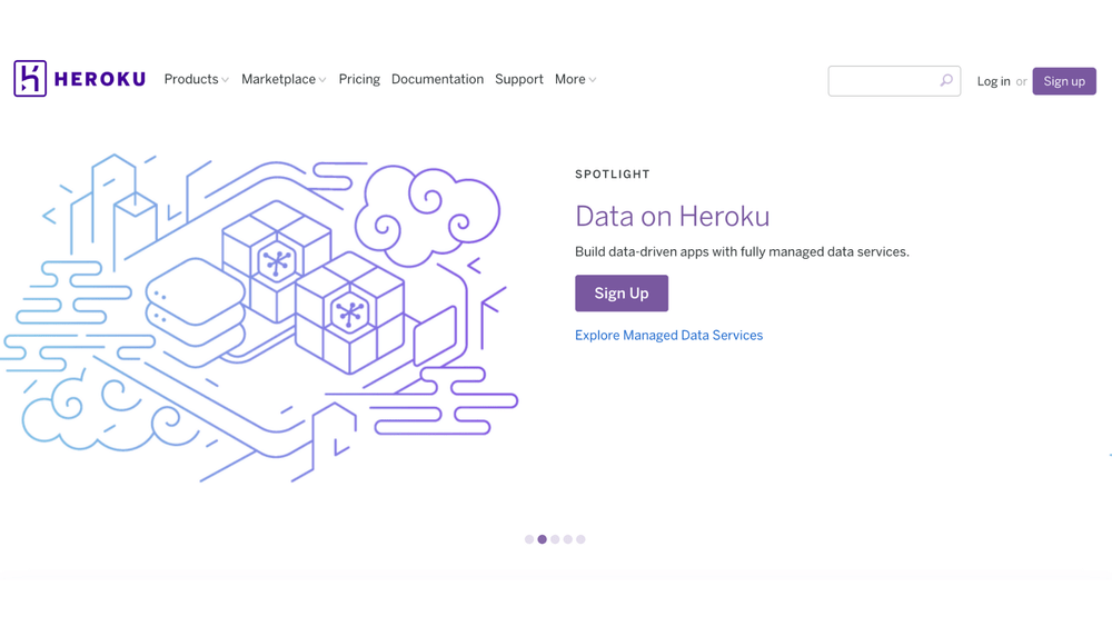 heroku home page screenshot