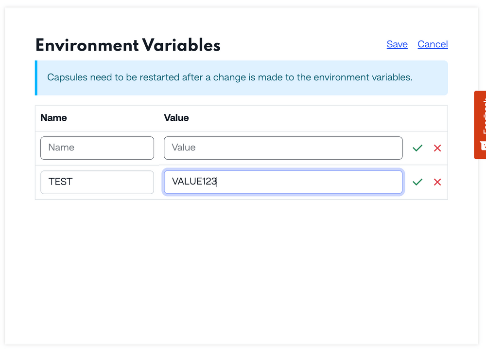 maintain your existing environment variables