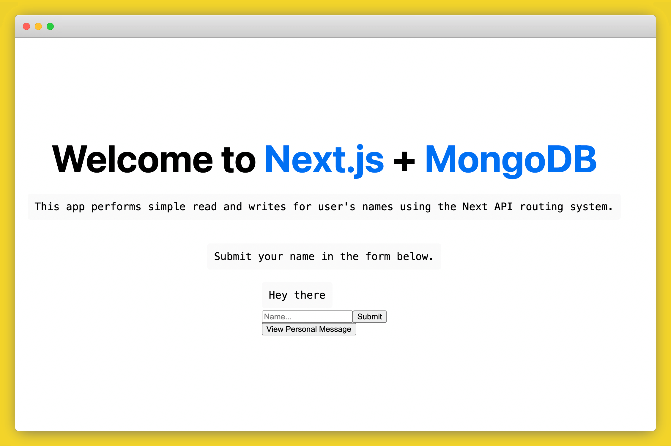 cc next mongo app