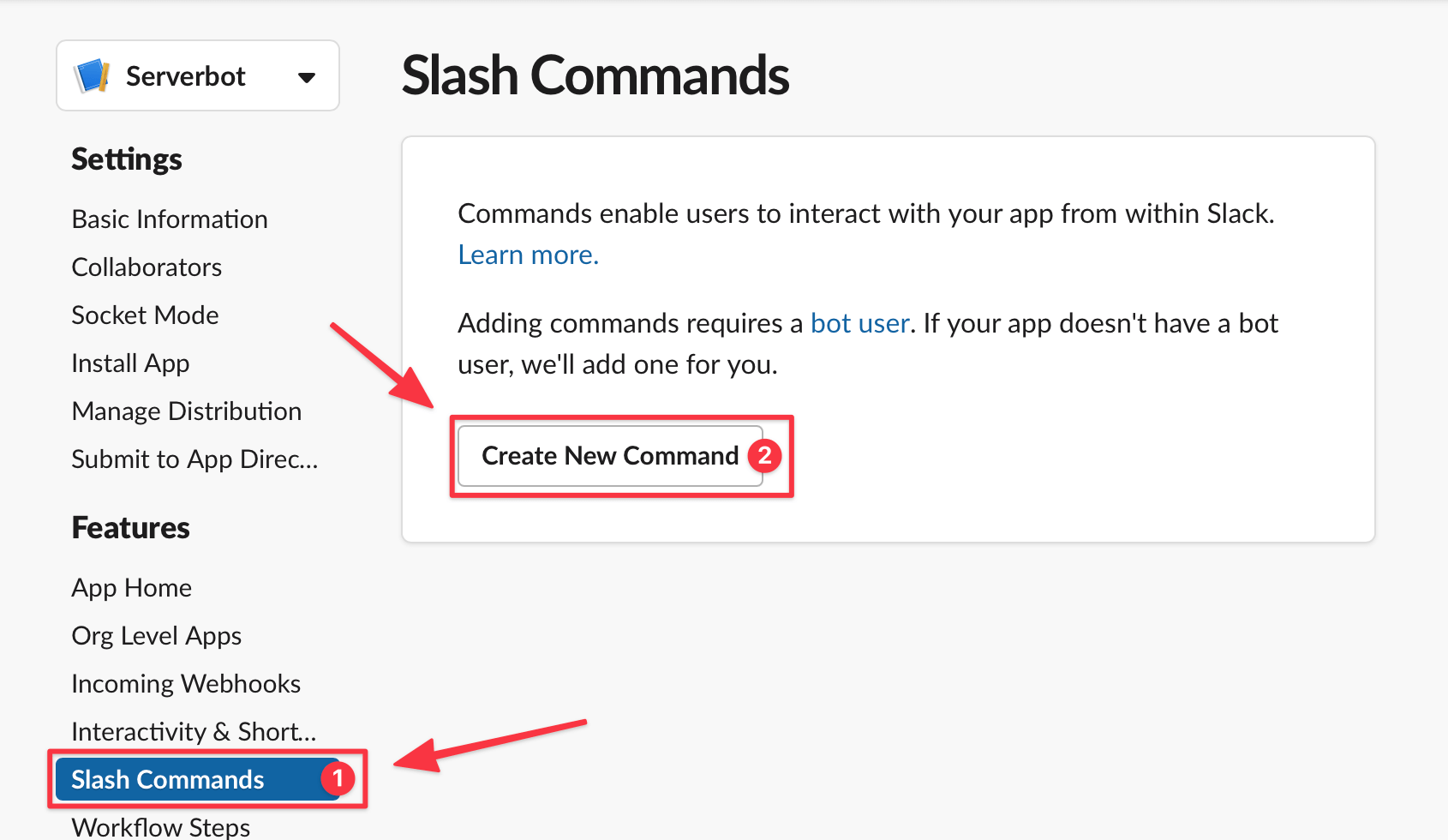 choose slash command