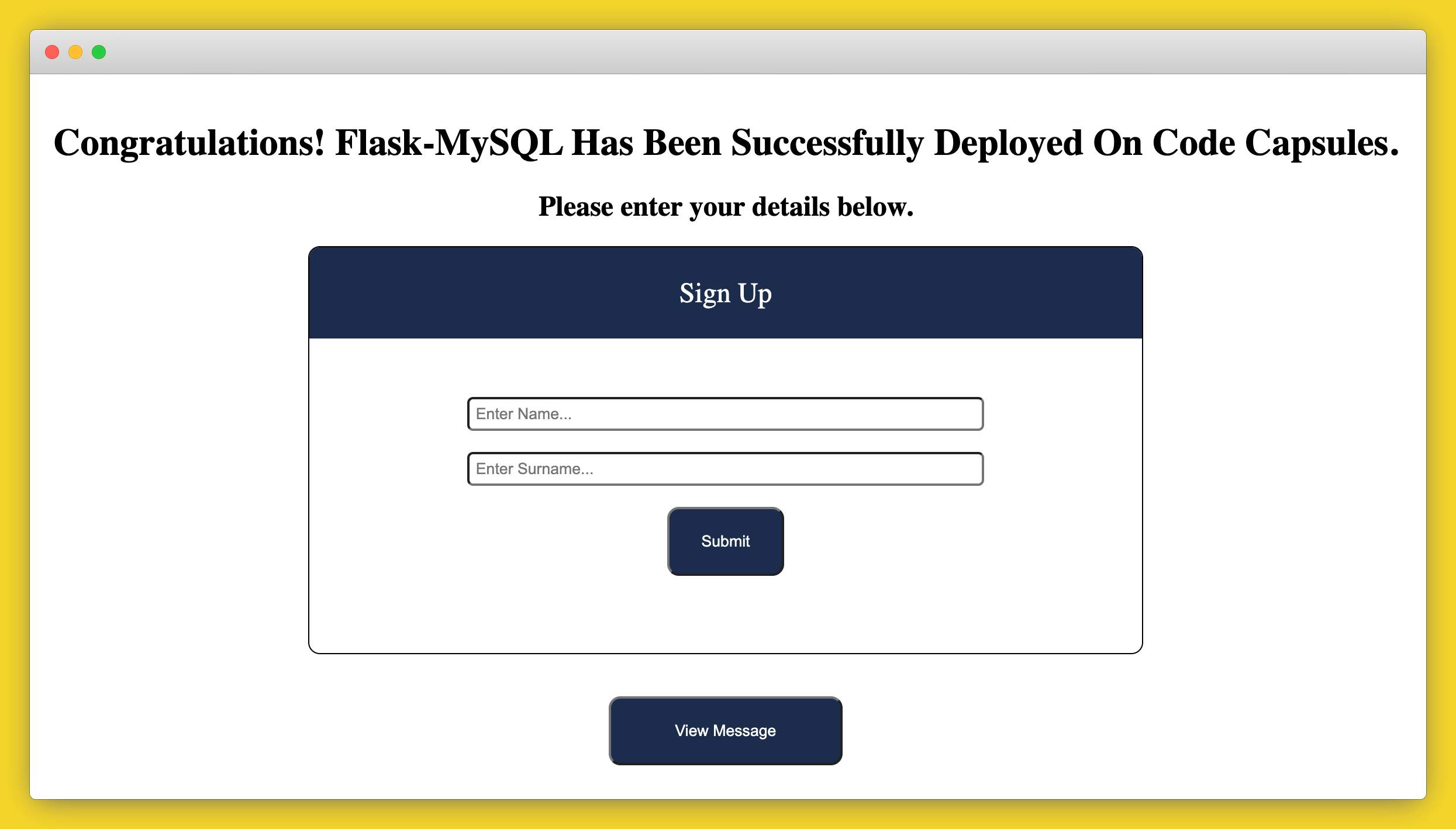 flask mysql app